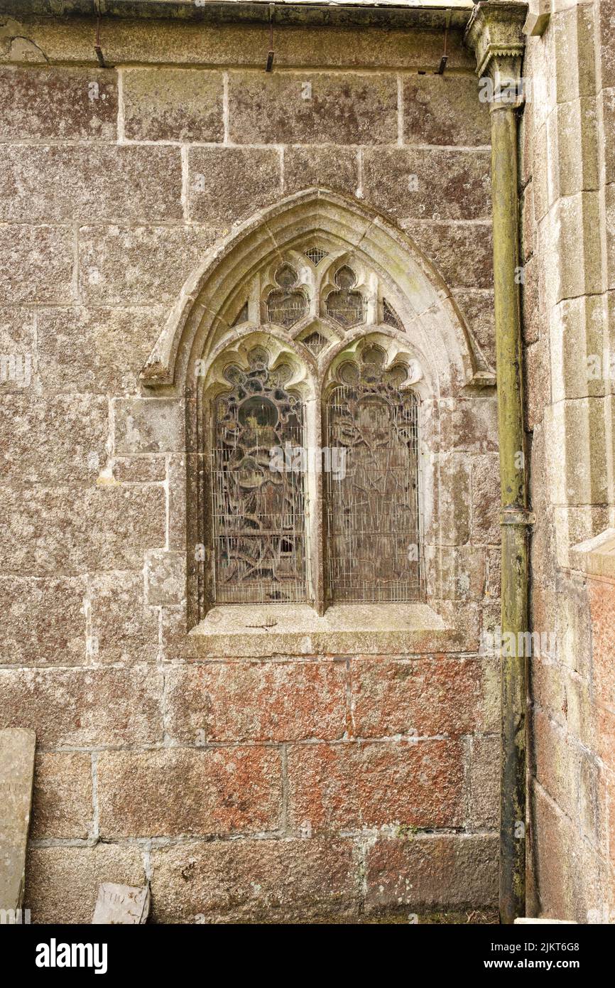 Außenansicht von St. Crewenna (KIRCHE VON SAINT CREWEN), Crowan, Cornwall Stockfoto