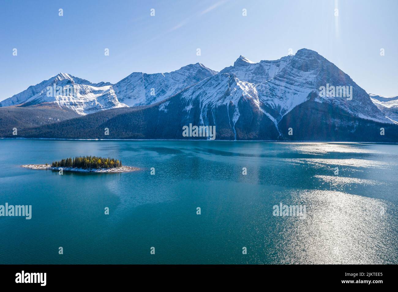 Die schöne Landschaft mit dem See und den Bergen. Kanadische Natur. Banff National Park. Stockfoto