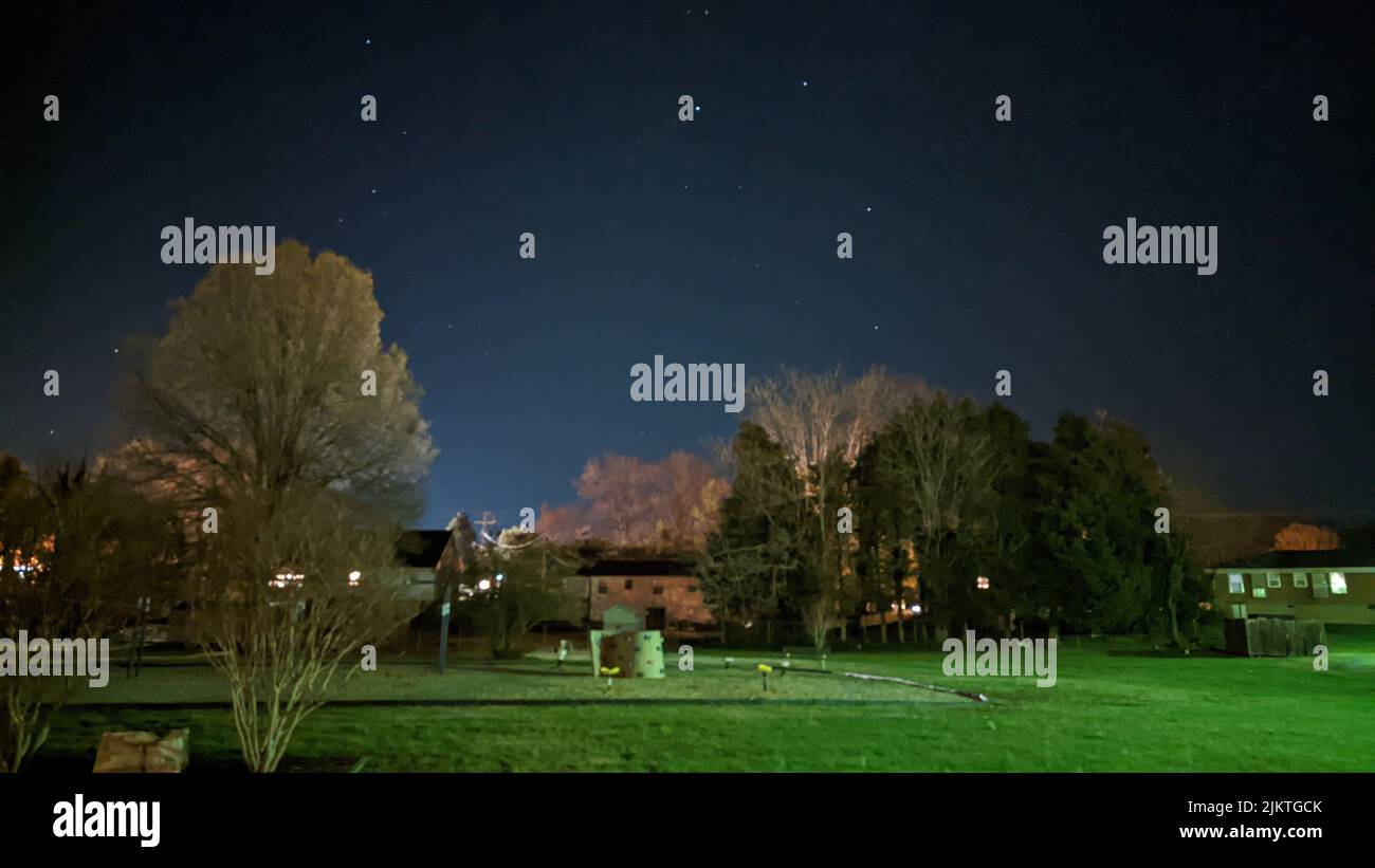 Mosley Park bei Nacht Altavista Virgina Stockfoto