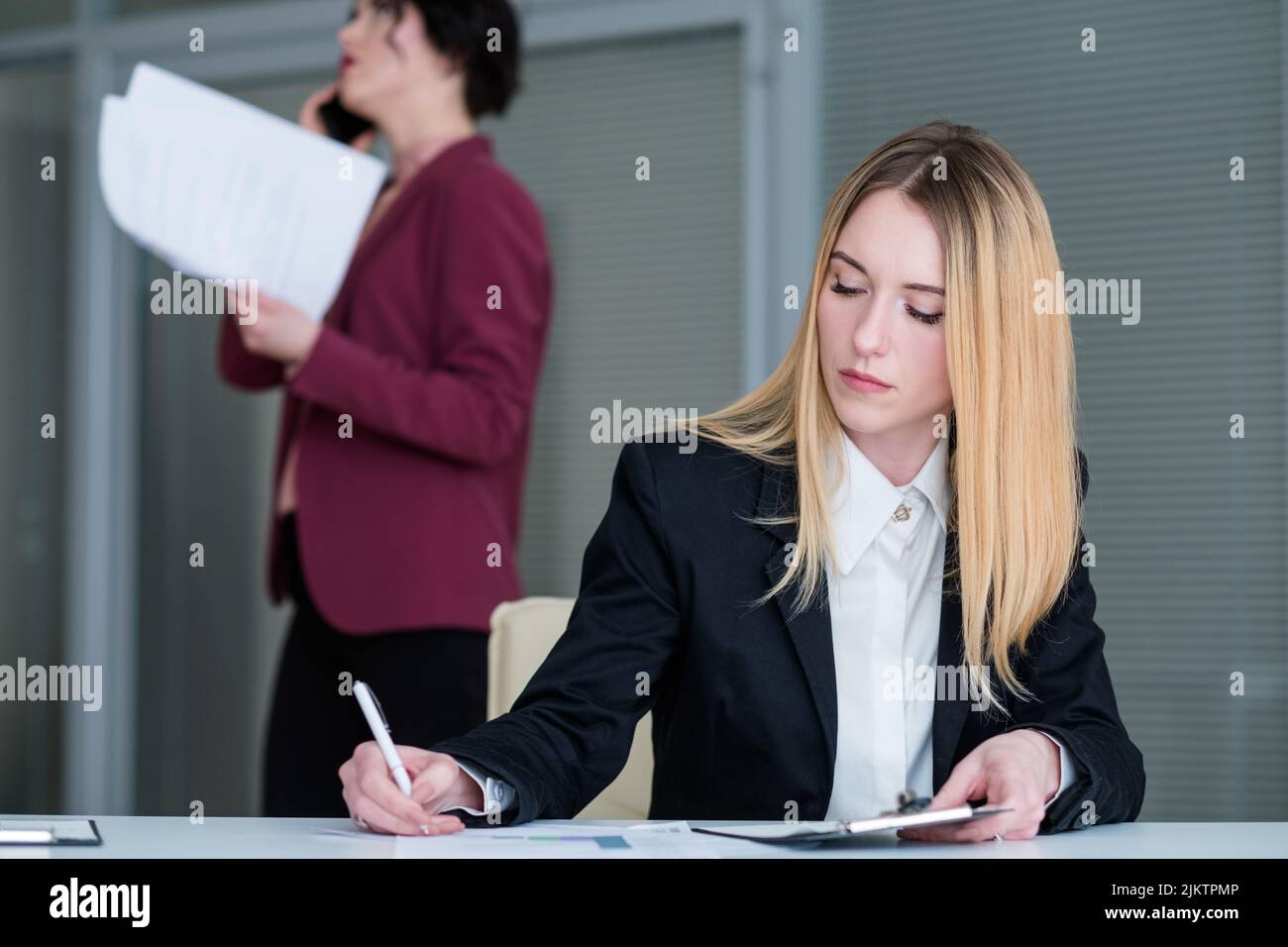 Office Lifestyle Business Woman Workspace Manager Stockfoto