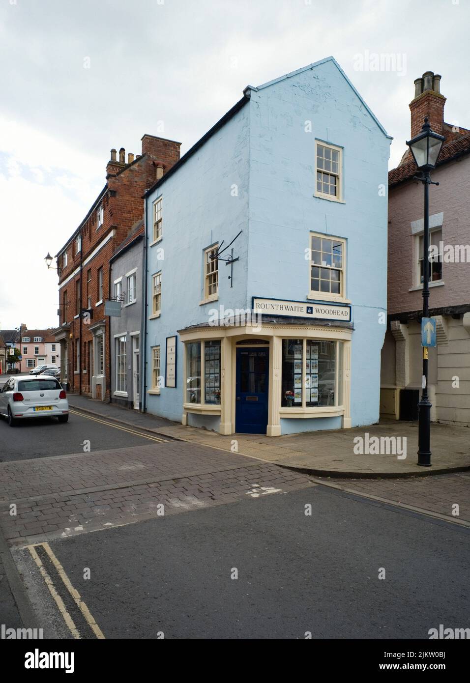 Immobilienmakler im Zentrum von Malton, North Yorkshire Stockfoto