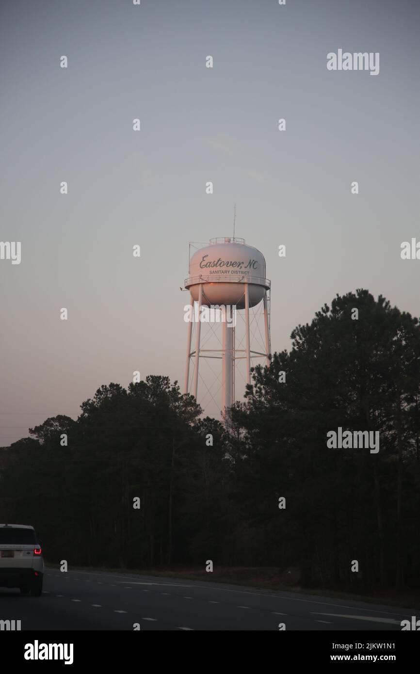 Der Wasserturm in Eastover, North Carolina, USA Stockfoto