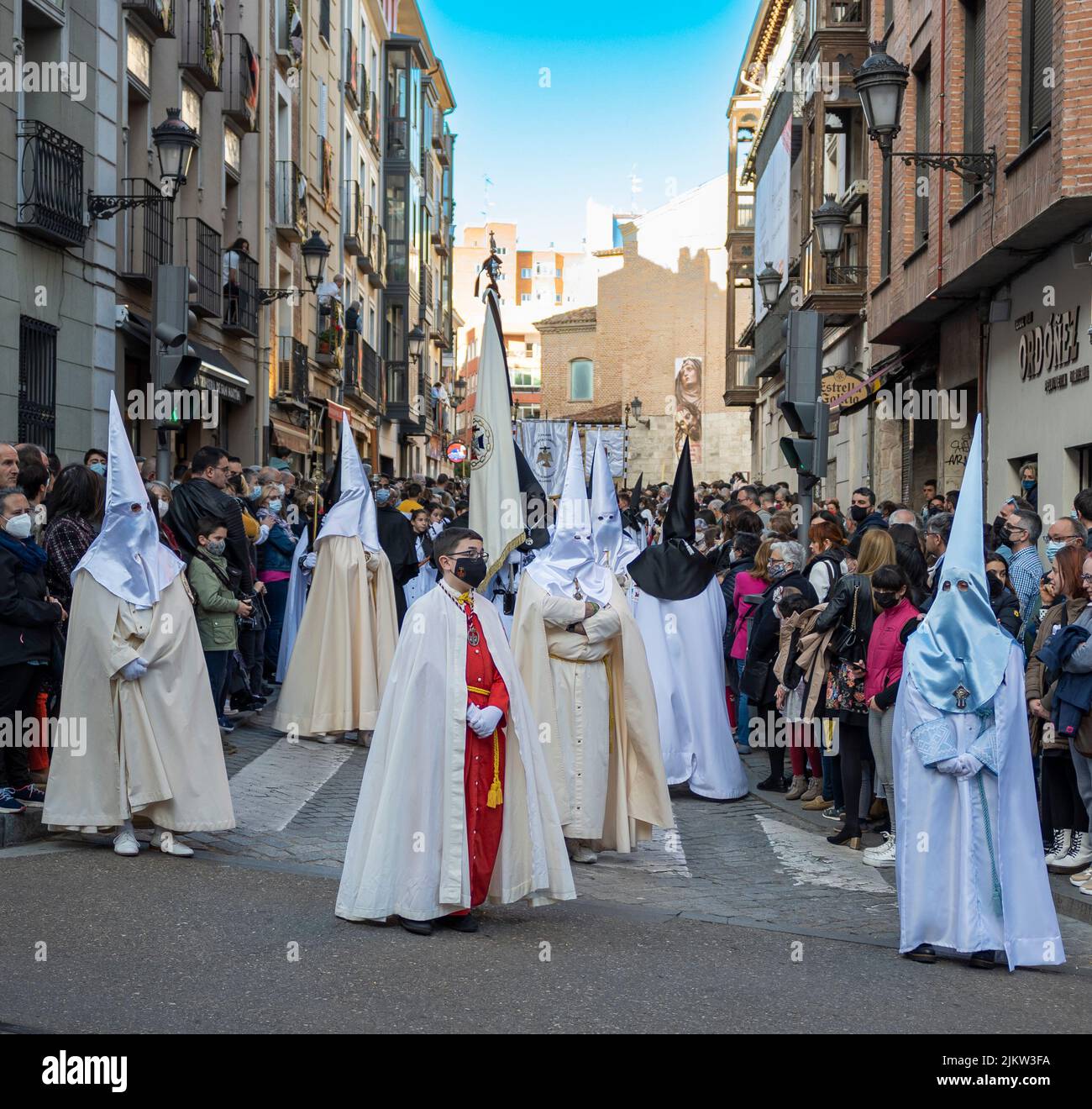 Semana santa Valladolid procesión de amor y misericordia el domingo de ramos, España Stockfoto