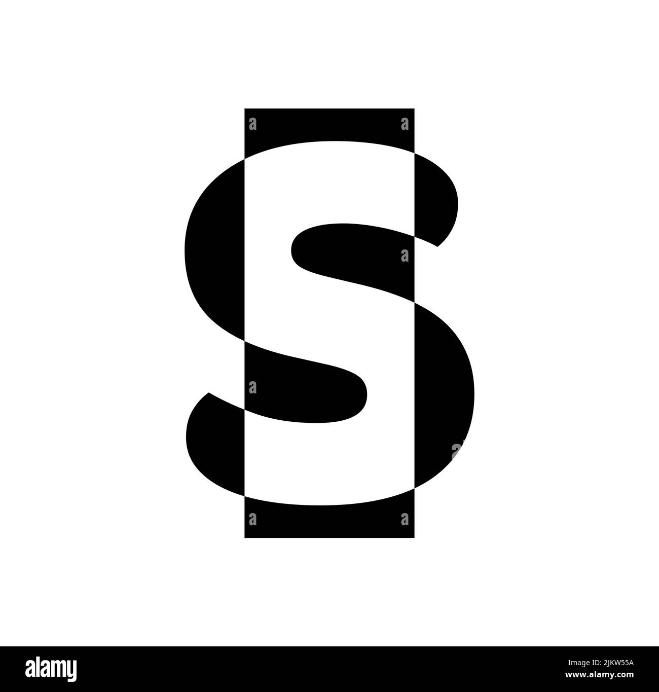 Das S-Letter-Logo-Design isoliert auf weißem Hintergrund Stock Vektor