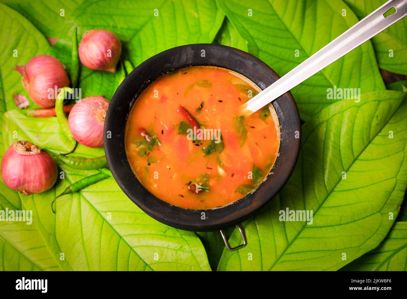 andhra berühmte Rasam sambaar Gericht Stockfoto
