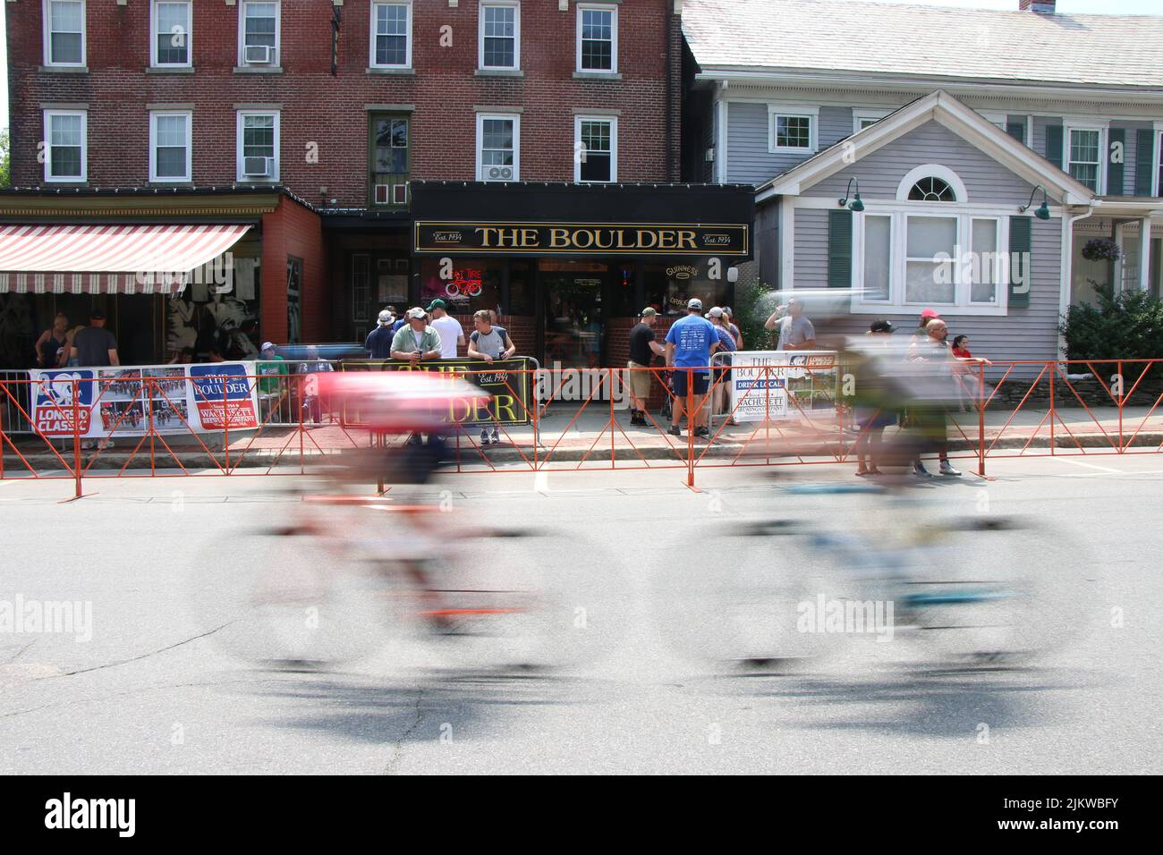 Longsjo Klassisches Radrennen 2018 Fitchburg, Massachusetts Oberer gemeiner Fitchburg Stockfoto