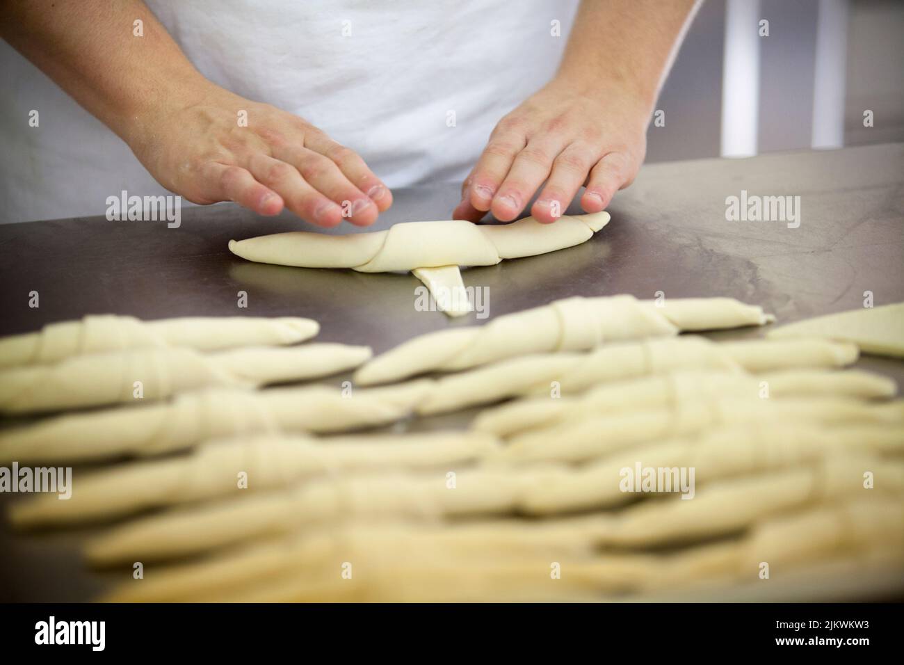 Soziale und wirtschaftliche Integration von Menschen mit geistigen Behinderungen. Stockfoto