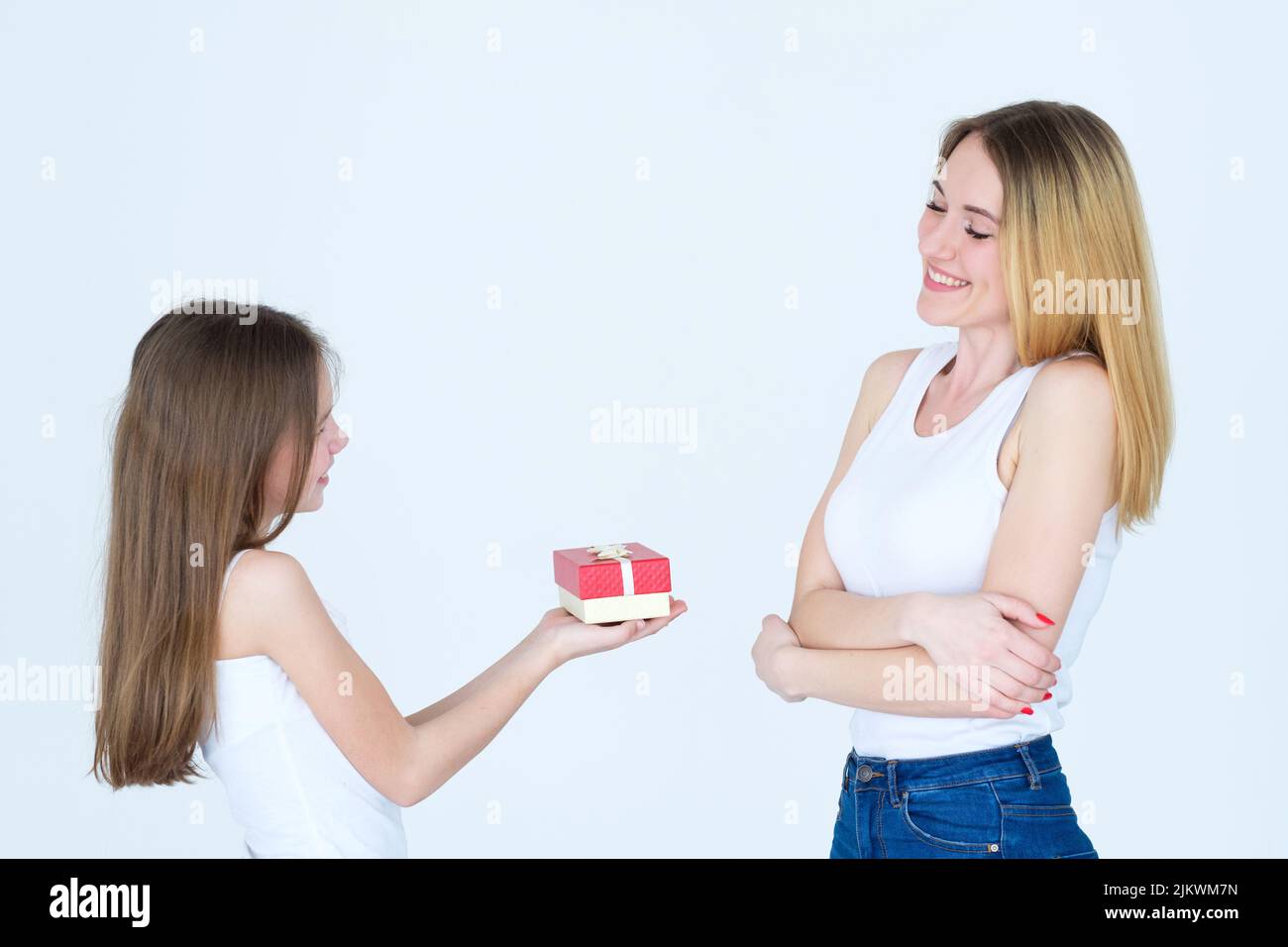 Belohnung Muttertag Mädchen Geschenk Liebe Familie Stockfoto