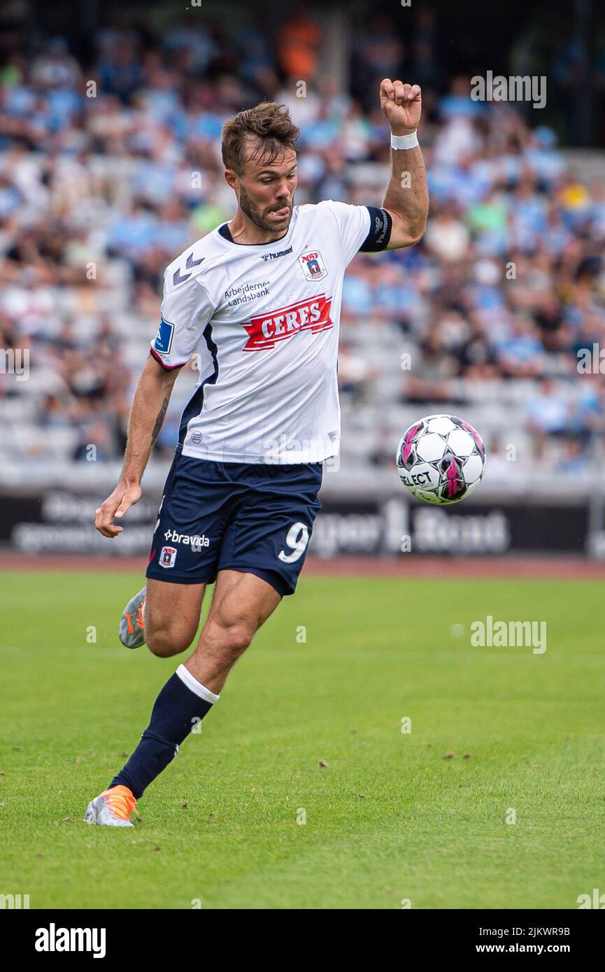 Aarhus, Dänemark. 31., Juli 2022. Patrick Mortensen (9) von der AGF