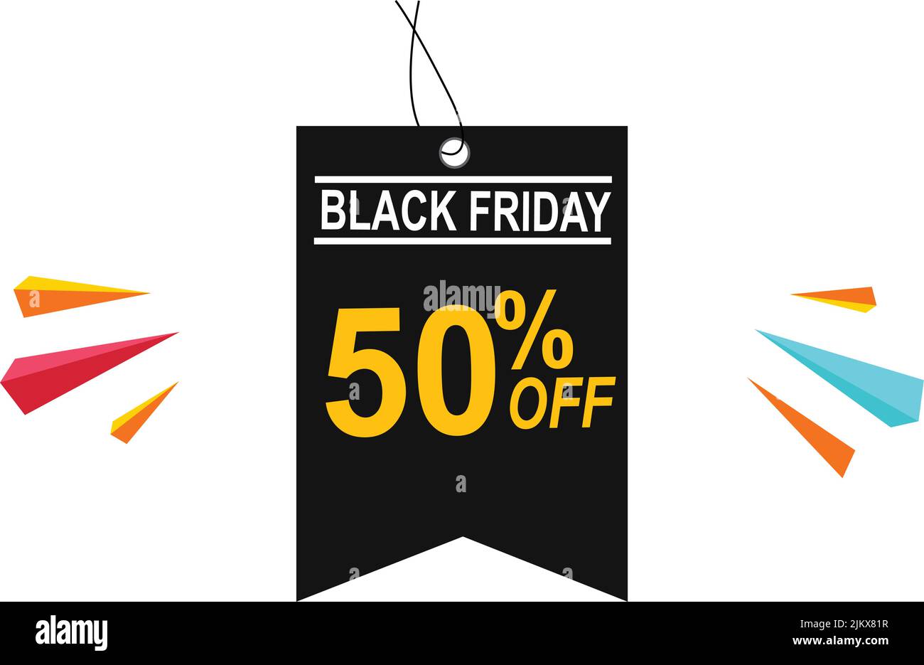 Black Friday Sale Vektor-Design Black Friday Rabatt-Coupons ab Verkaufsangebot Poster Banner Etiketten Aufkleber für Marketing und Werbung Stock Vektor