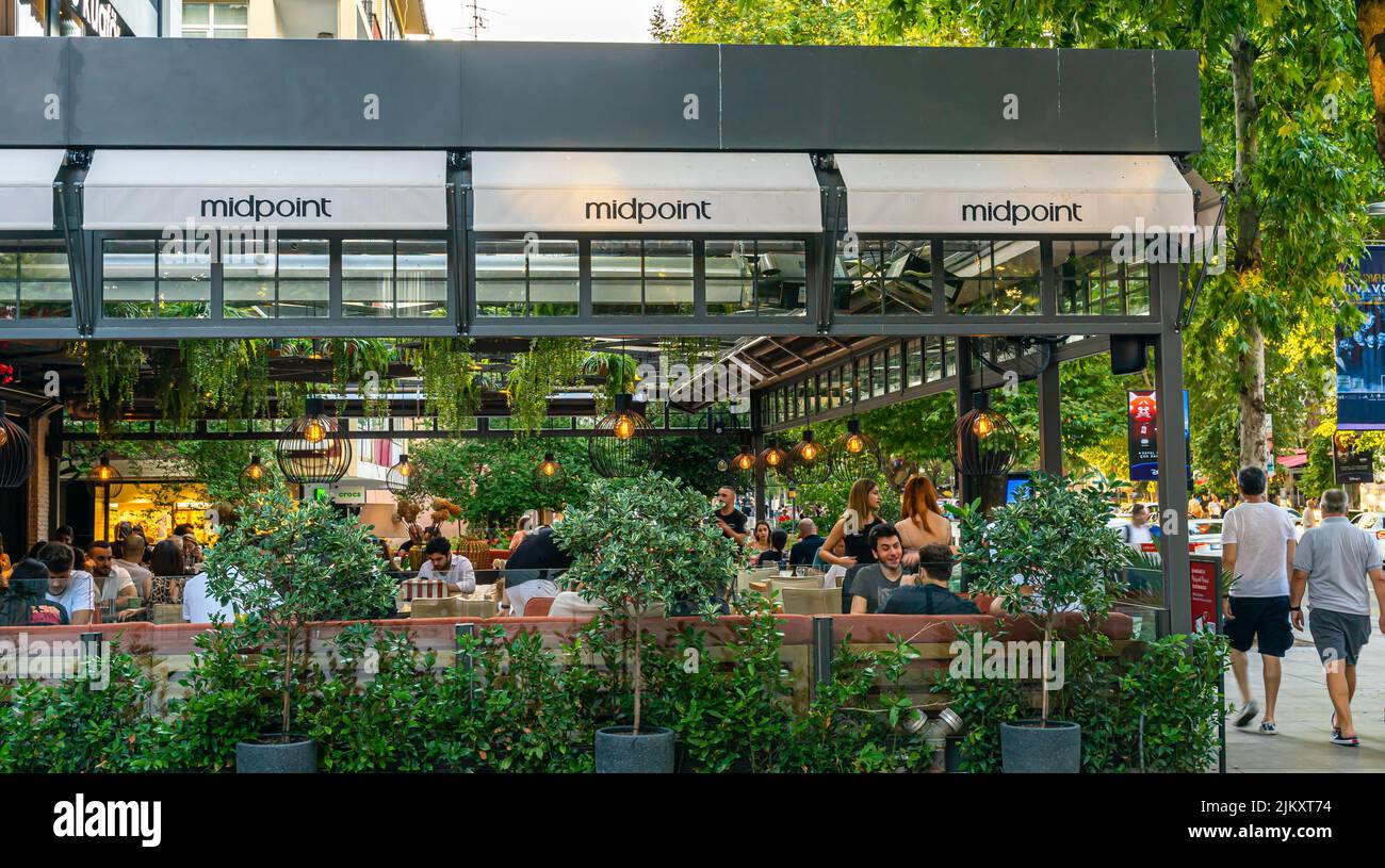 Gehobenes Restaurant in Midpoint - Kadikoy, Istanbul, Türkei Stockfoto