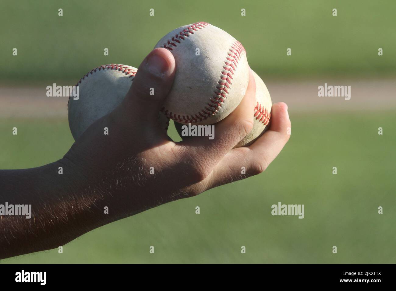 Norwalk besiegte Centerville 4-1 zu Hause am 22. Juli, um einen Platz für ein Turnier der Klasse 3A zu gewinnen. Stockfoto