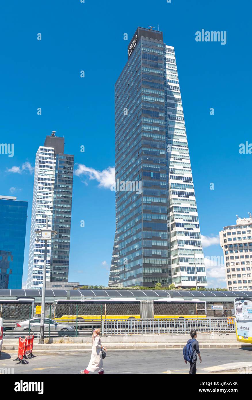 Trump Towers Scraper in Istanbul, Türkei. Hochhäuser von Istanbul. Stockfoto