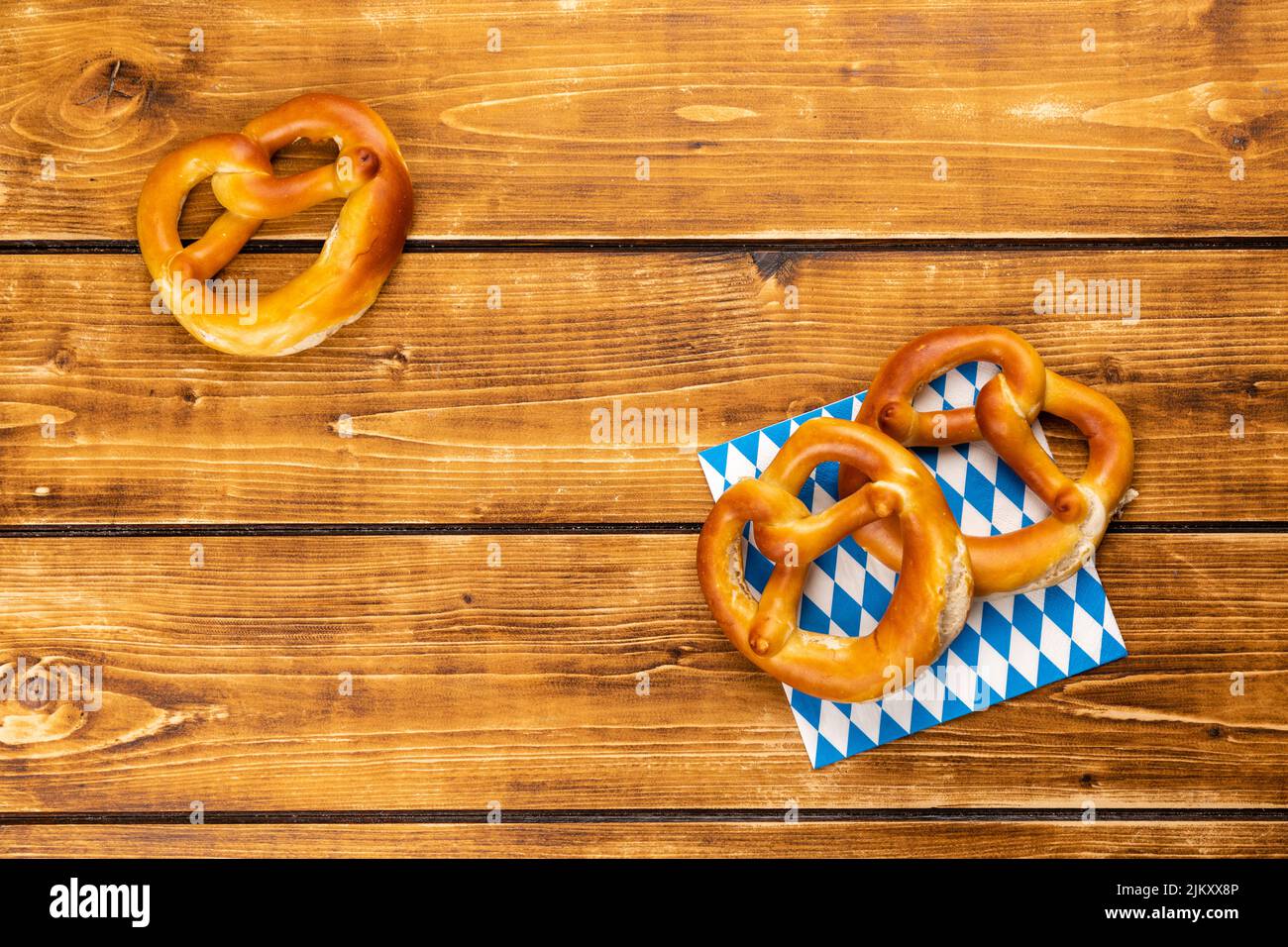 Traditionelle Brezel für das deutsche oktoberfest Stockfoto