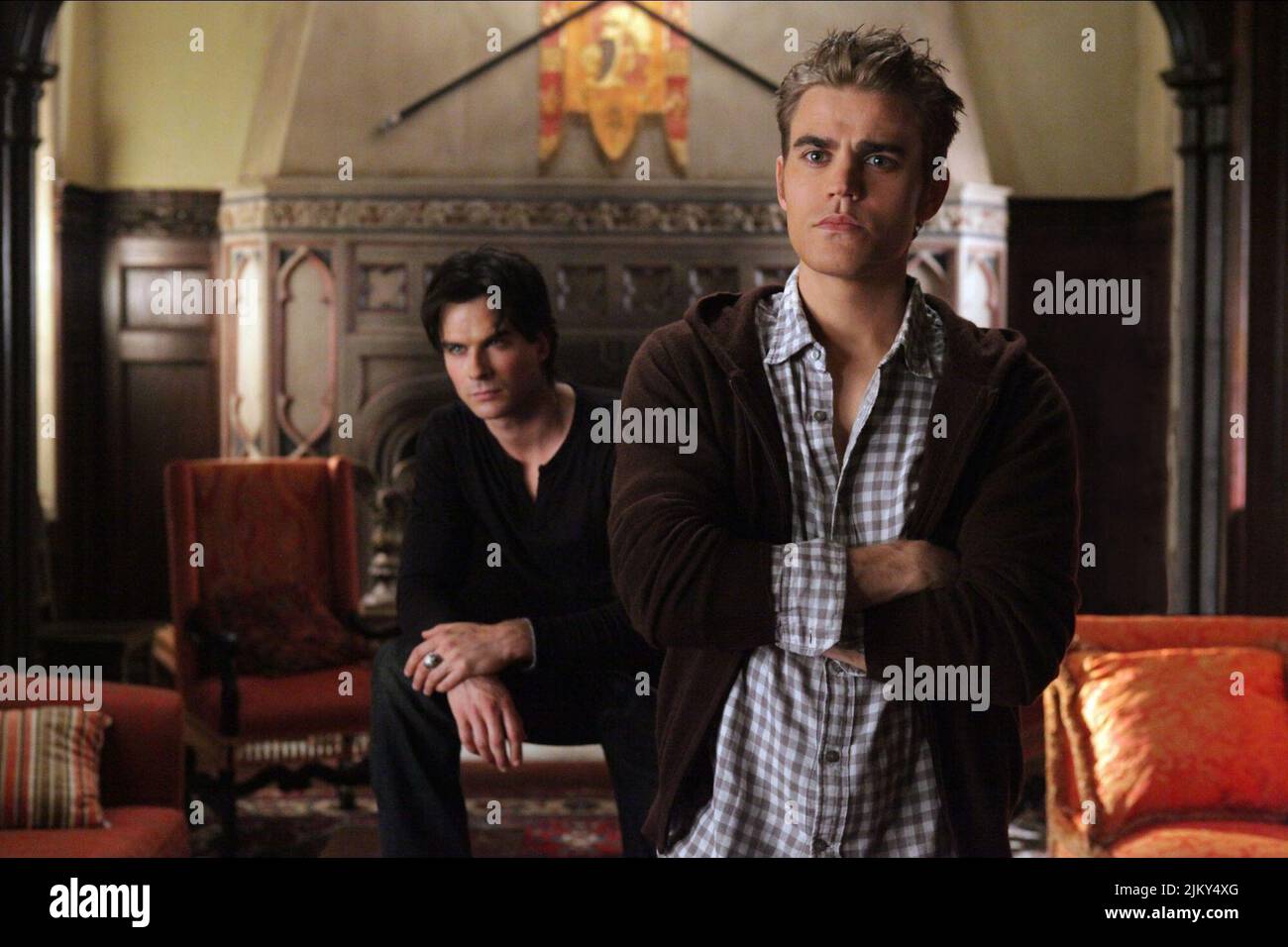 IAN Somerhalder, Paul Wesley, The Vampire Diaries: Saison 2, 2010 Stockfoto