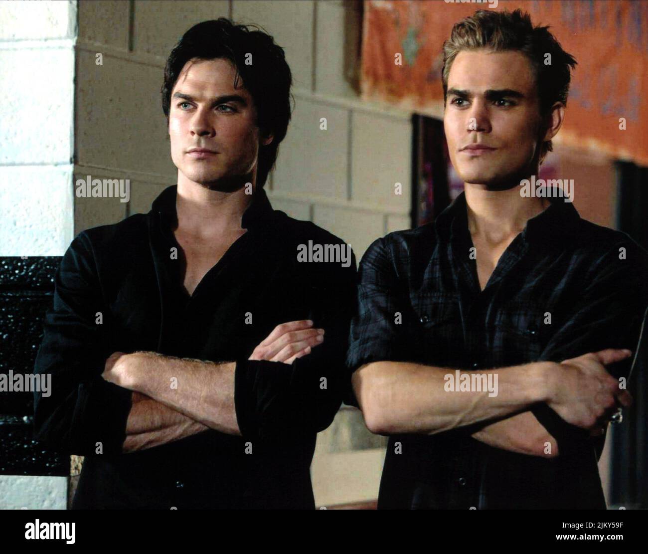 IAN Somerhalder, Paul Wesley, The Vampire Diaries: Saison 2, 2010 Stockfoto