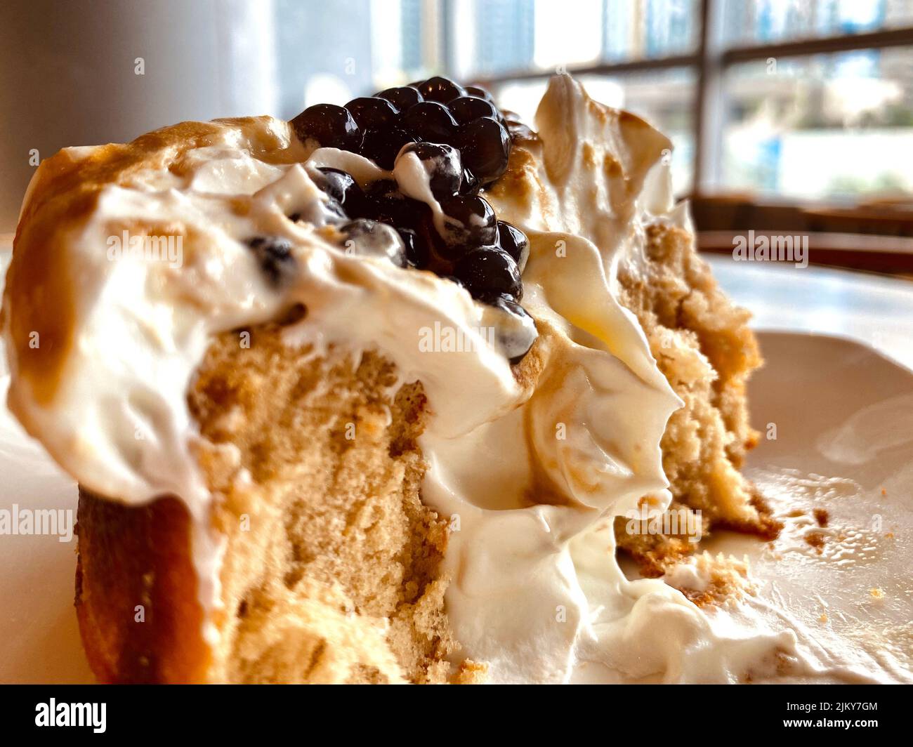 Die Blase Milch Tee Kuchen Stockfoto