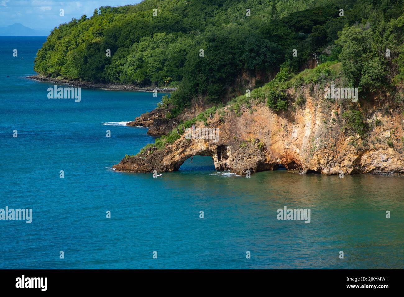 Eine schöne Landschaft der Castries St. Lucia Stockfoto