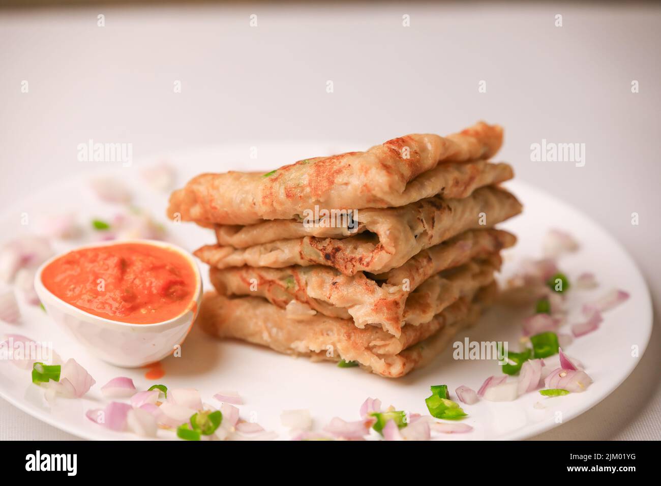 indisches berühmtes traditionelles Frühstück und Tiffins Stockfoto