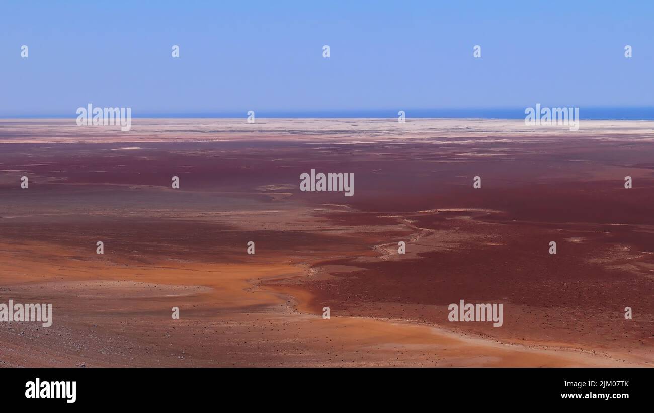 Blick auf einen Mesum-Krater im Damaraland von Namibia, Afrika Stockfoto