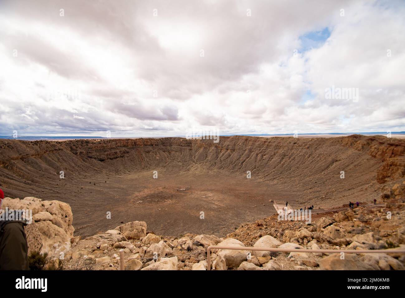 Der Blick auf den Meteorkrater Naturdenkmal. Arizona, Usa. Stockfoto