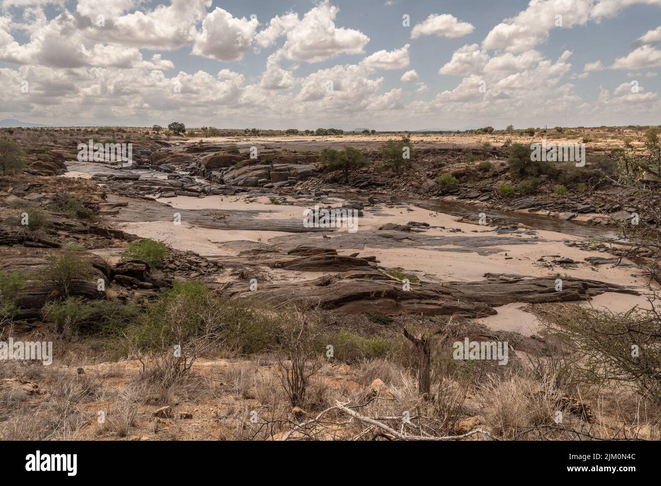 Tsavo River, Tsavo East National Park, Kenia, Afrika Stockfoto