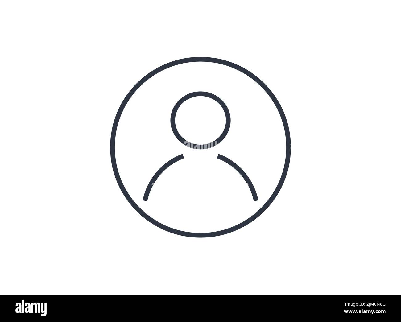 Silhouette des Vektorsymbols des Benutzers. Konzept von Identifikation, Profil und Social Media. Stock Vektor