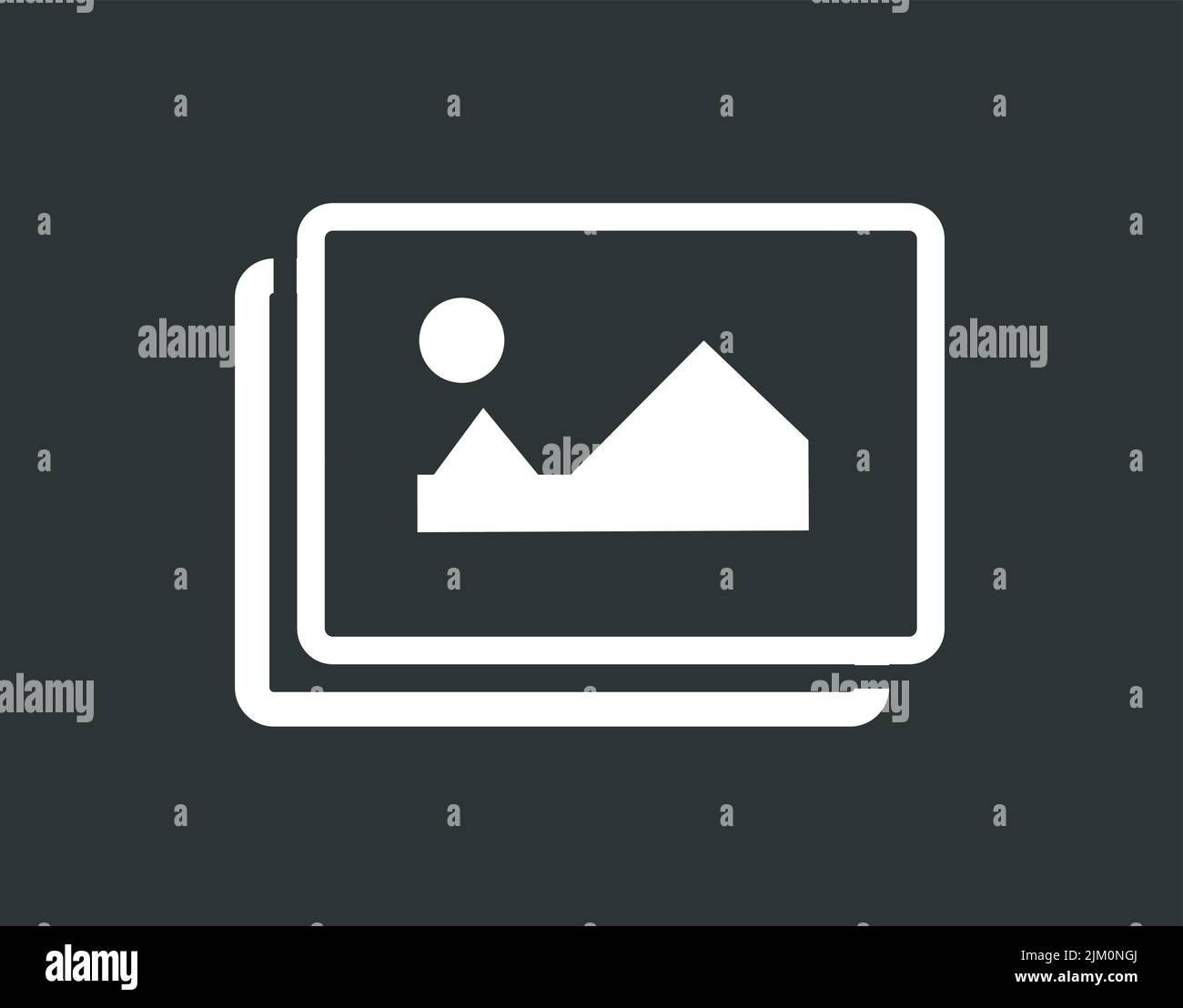 Monochromatische Bildergallerie-Symbolvektor. Konzept von Fotos und Videos. Stock Vektor