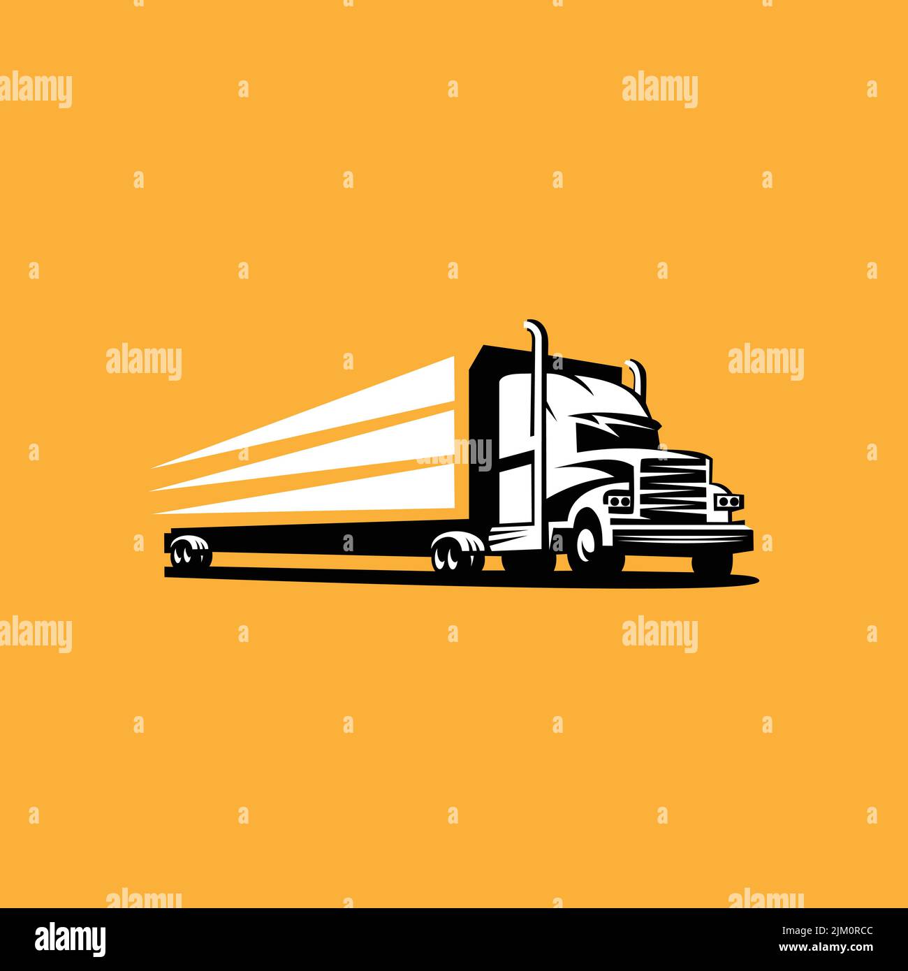 Eine Vorlage eines LKW-Firmenlogos Stock Vektor