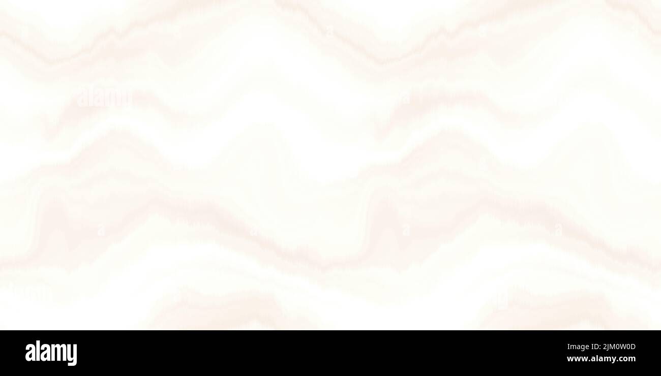 Weiche, gewellte Krawatte mit farbstofffarbenem Streifen und nahtlosem Bortenmuster. Rosa weiß organisch unregelmäßige Welle Rand trimmen Hintergrund. Bannerband mit buntem meliertem Effekt. Stockfoto