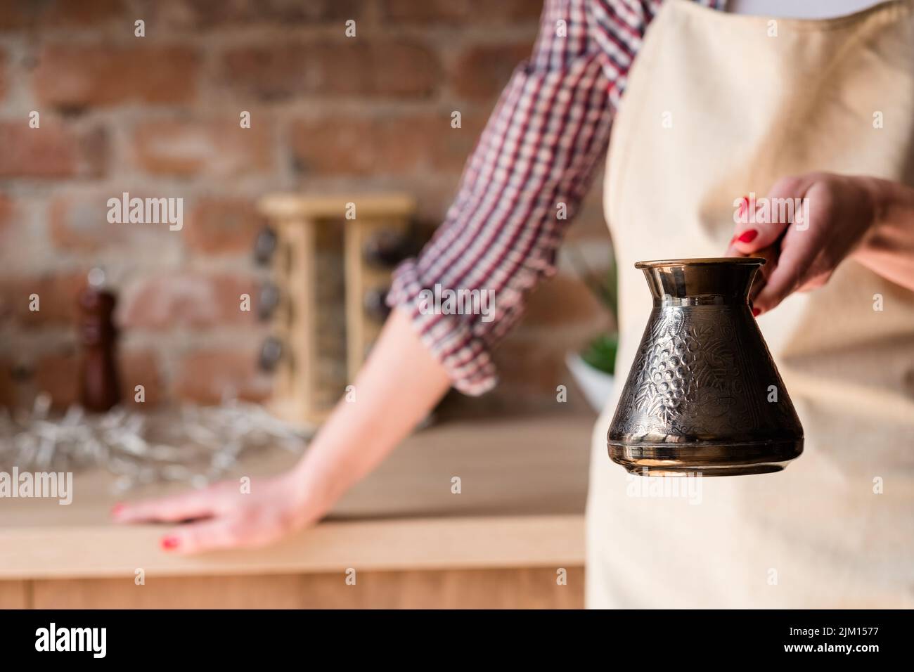 Morgen Kaffee Tradition Koffein sucht gebraut Stockfoto