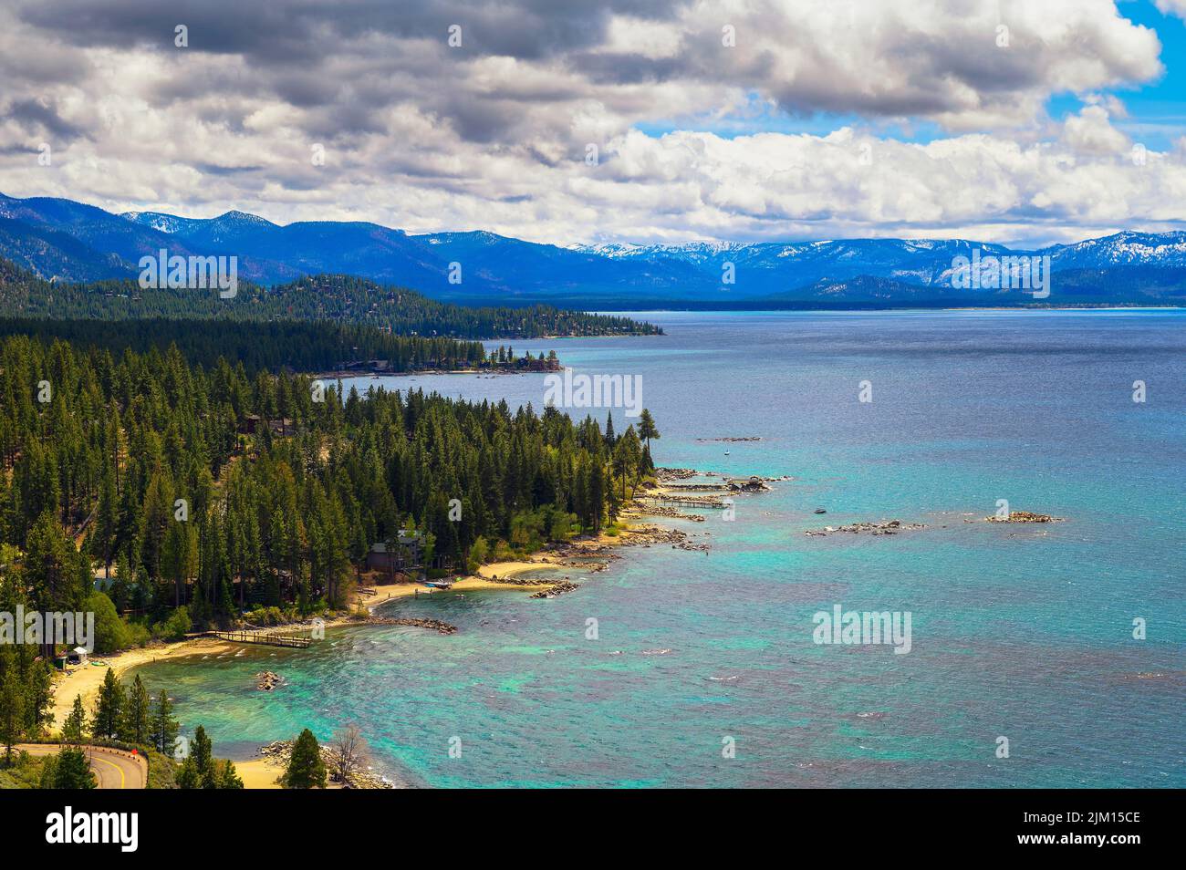 Blick vom Cave Rock am Lake Tahoe, Nevada Stockfoto