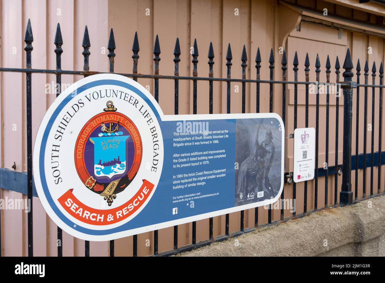 South Shields Volunteer Life Brigade Hauptquartier, am South Pier in South Shields, South Tyneside, Großbritannien. Stockfoto