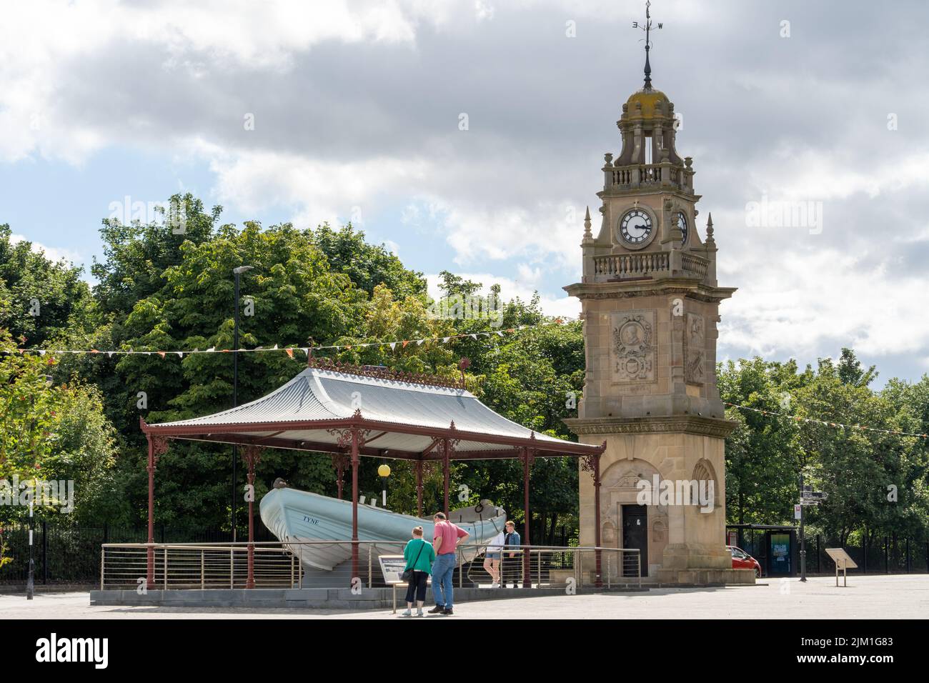 Das Tyne-Rettungsboot - das 2. Älteste überlebende Rettungsboot der Welt, gebaut 1833 in South Shields, South Tyneside, Großbritannien. Stockfoto