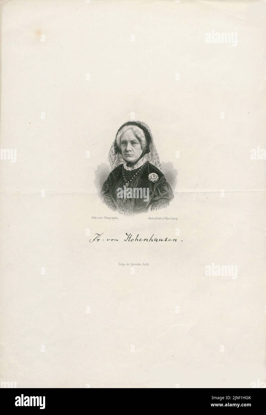 Porträt von Elise von Hohenhausen (1789-1857). Museum: PRIVATE SAMMLUNG. Autor: AUGUST WEGER. Stockfoto