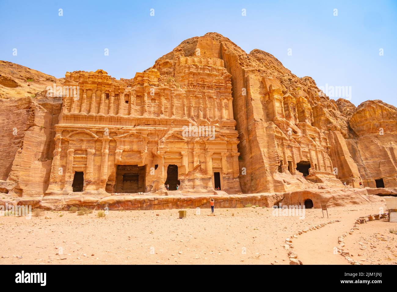 Blick auf die Königsgräber in Petra Jordan Stockfoto