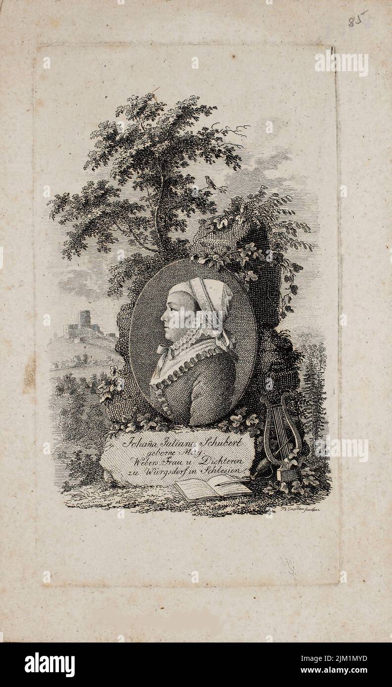 Dichter Johanne Juliane Schubert (1776-1864). Museum: PRIVATE SAMMLUNG. Autor: ANONYM. Stockfoto