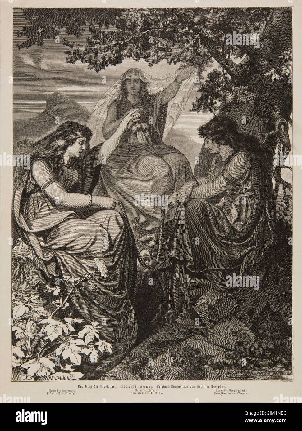 Der Ring des Nibelungen. Die Dämmerung der Götter. Museum: PRIVATE SAMMLUNG. AUTOR: RICHARD BREND'AMOUR. Stockfoto