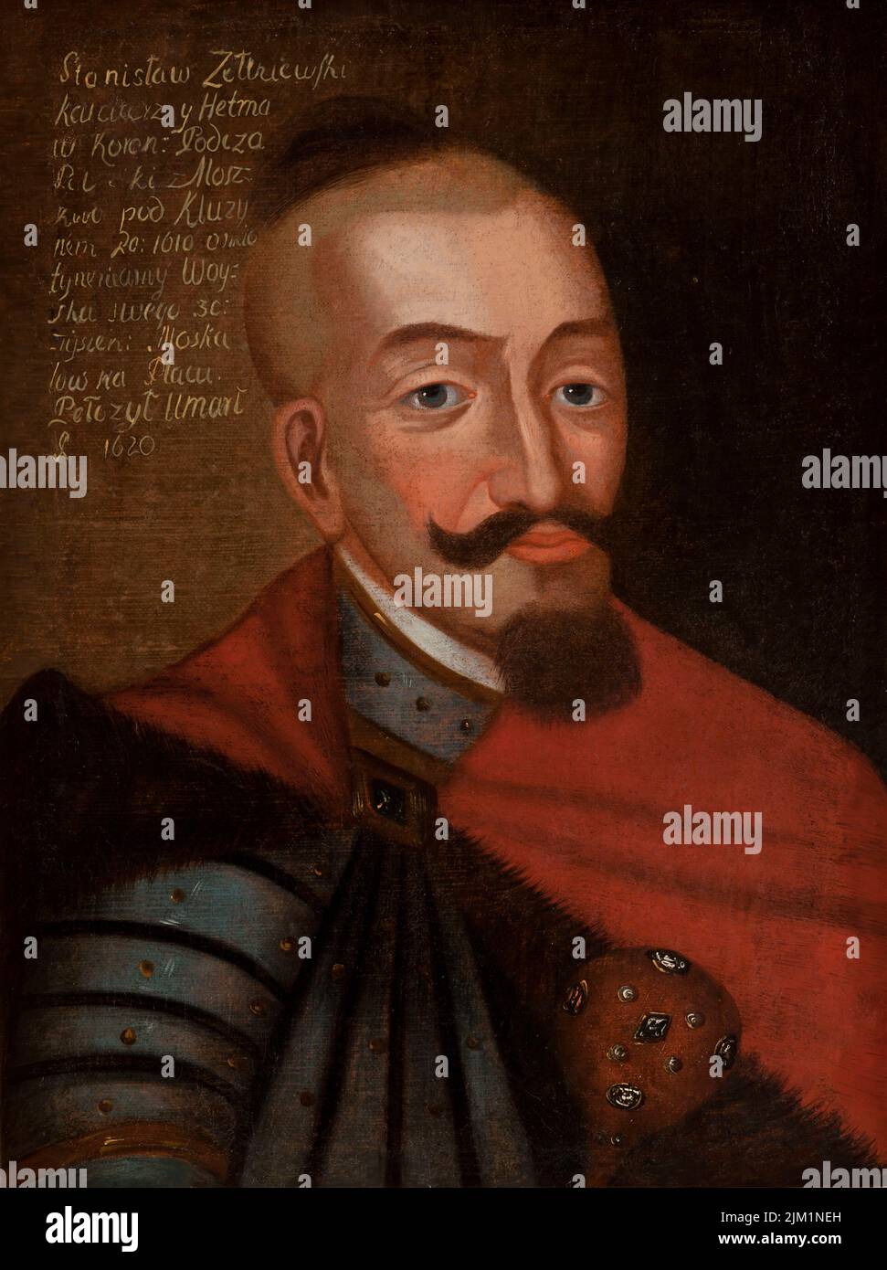 Porträt von Stanislaw Zolkiewski (1547-1620). Museum: Muzeum Narodowe, Krakau. Autor: ANONYM. Stockfoto