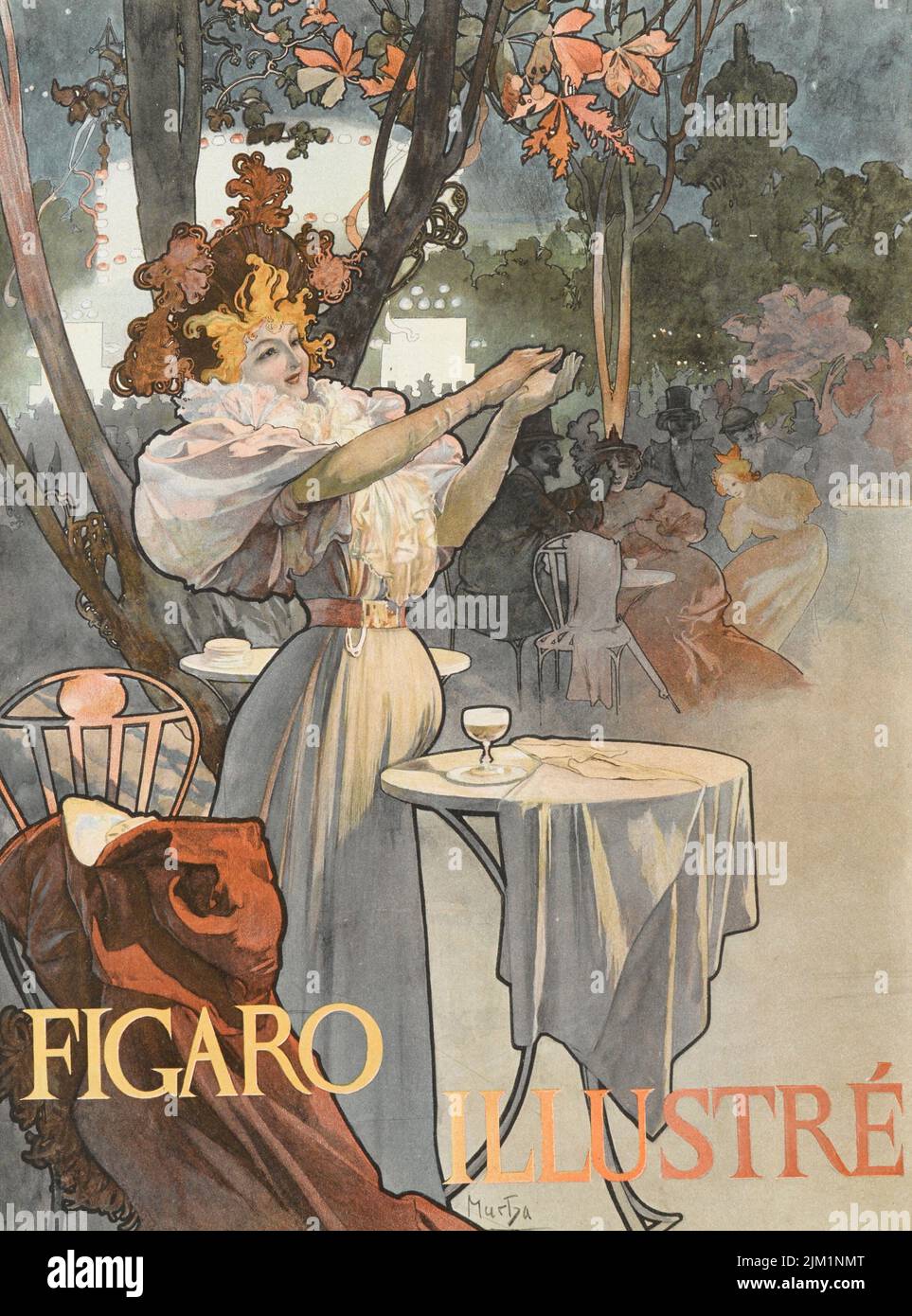 Figaro Illustre Magazine Cover, Juni 1896. Museum: PRIVATE SAMMLUNG. Autor: Alnons Marie Mucha. Stockfoto
