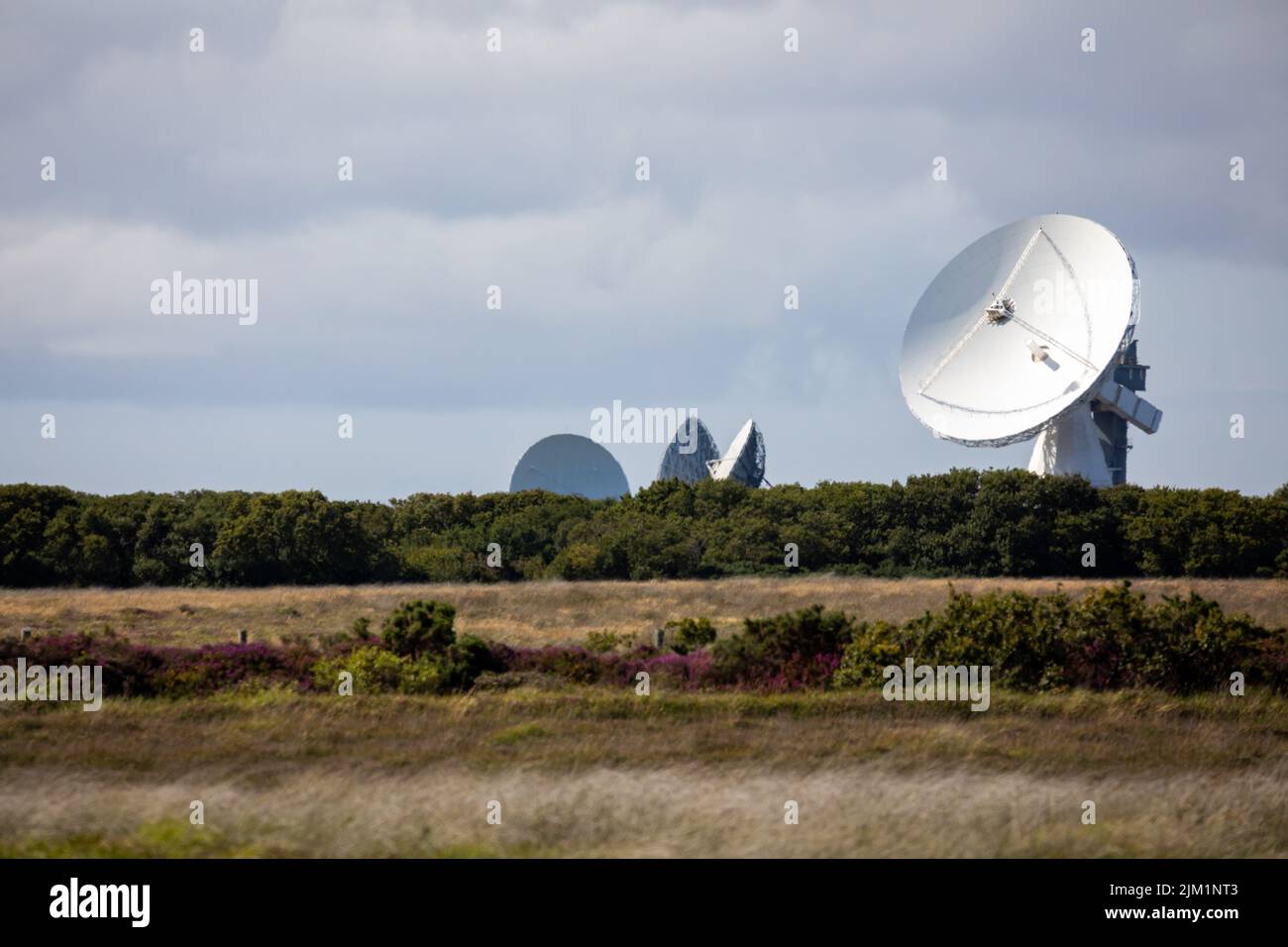 Goonhilly Satellite Earth Station in Cornwall Stockfoto