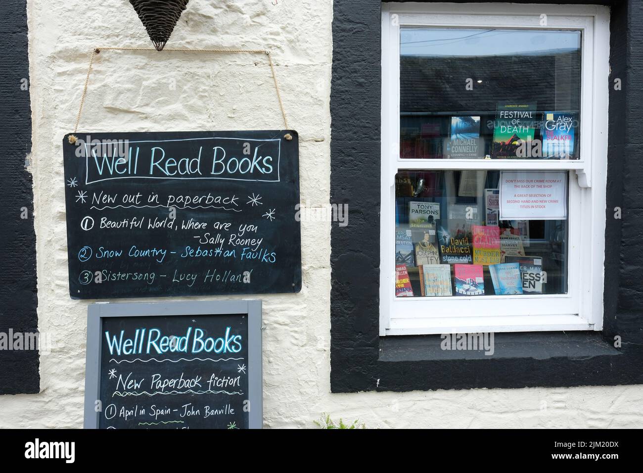 Wigtown Scotland Secondhand-Buchhandlung namens Well Read Books die kleine Stadt hat viele gebrauchte Buchhandlungen Stockfoto