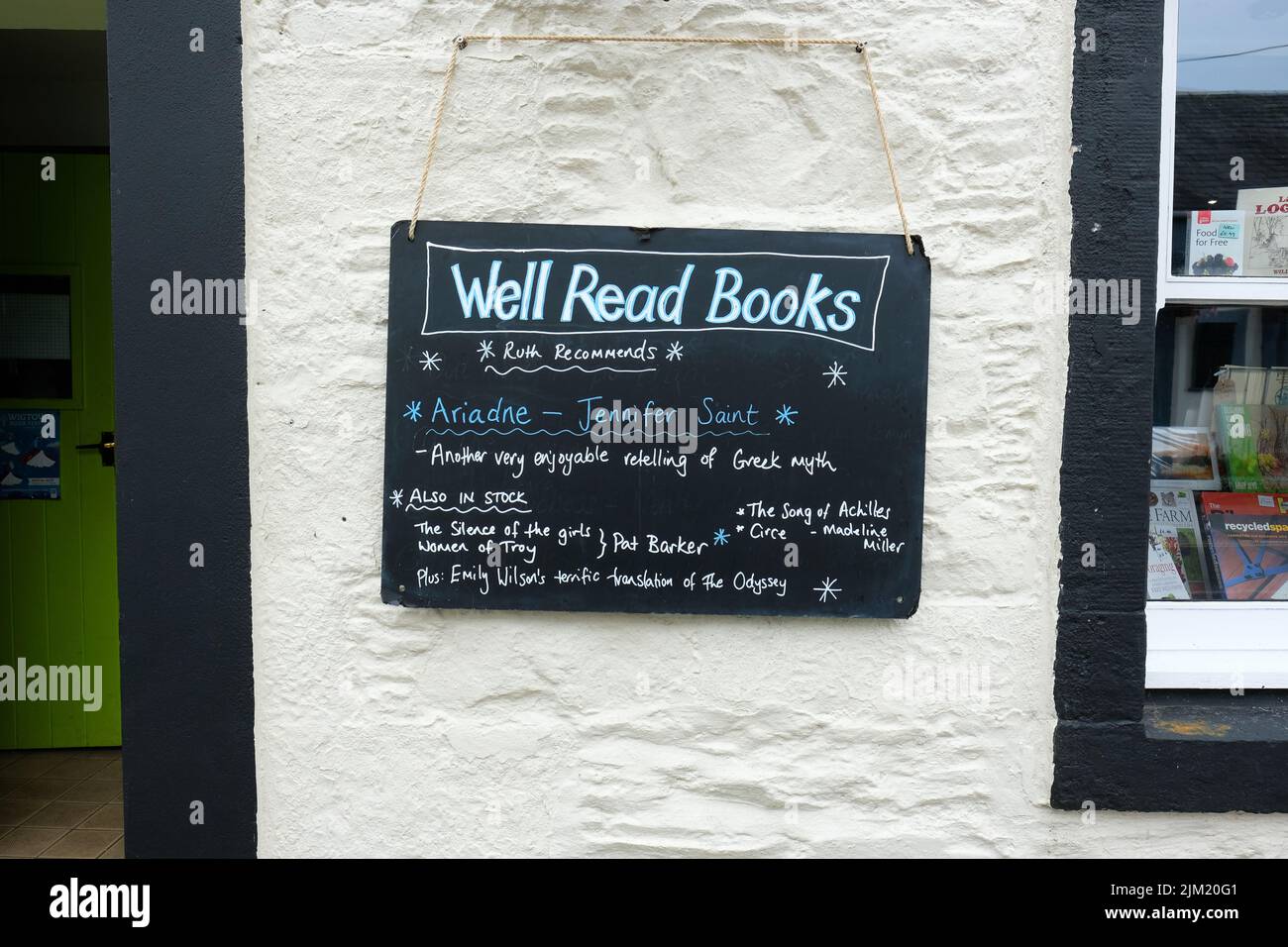 Wigtown Scotland Secondhand-Buchhandlung namens Well Read Books die kleine Stadt hat viele gebrauchte Buchhandlungen Stockfoto