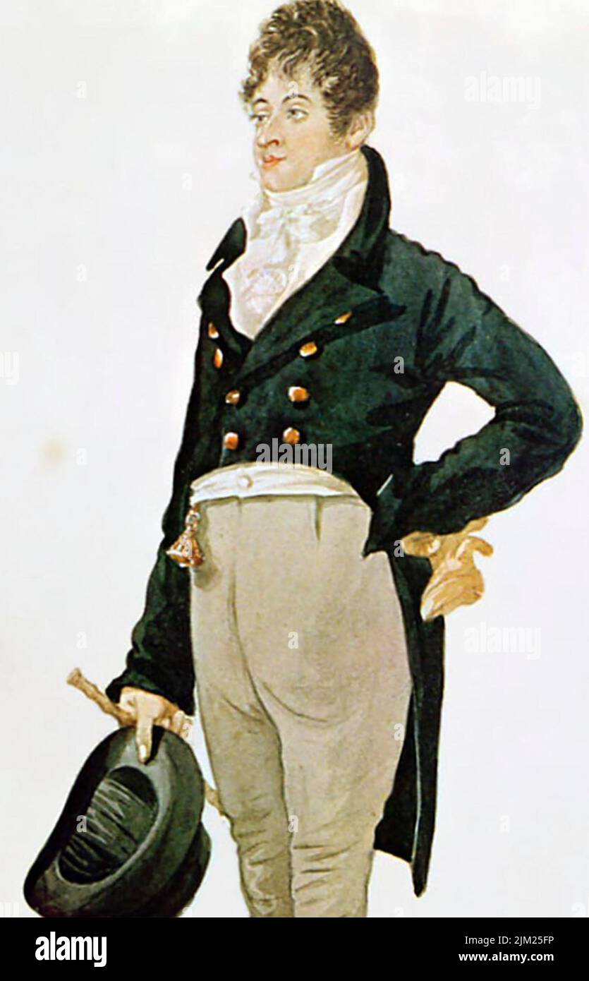 BEAU BRUMMELL (1778-1840) Regency Social Icon Stockfoto