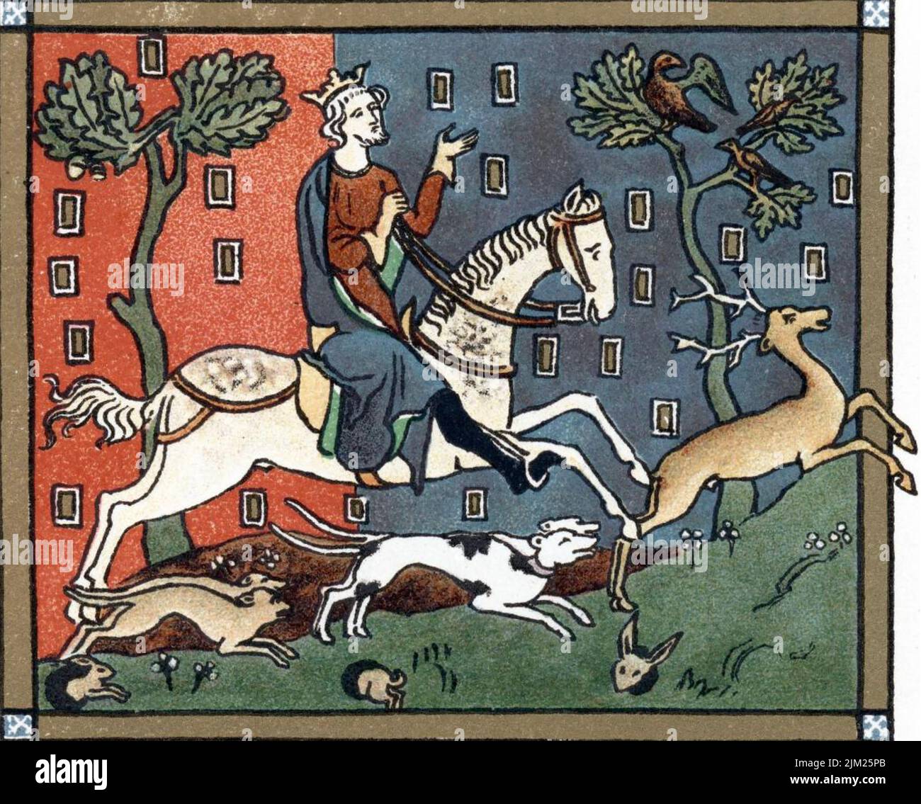 KÖNIG JOHN VON ENGLAND (1166-1216) aus der Jagd Stockfoto