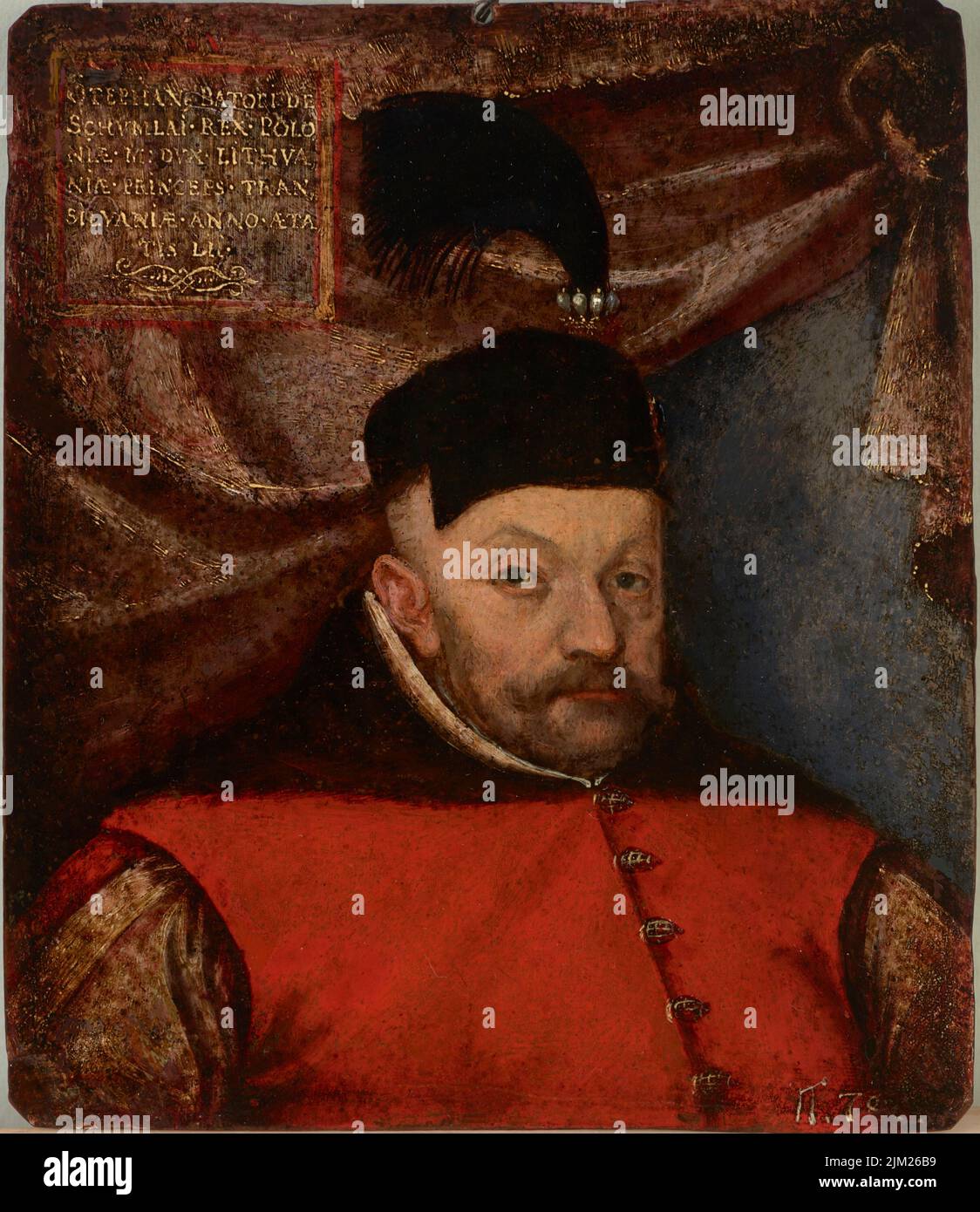 Porträt von Stephan Báthory (1533-1586), König von Polen und Großherzog von Litauen. Museum: Muzeum Narodowe, Krakau. Autor: Martin Kober. Stockfoto