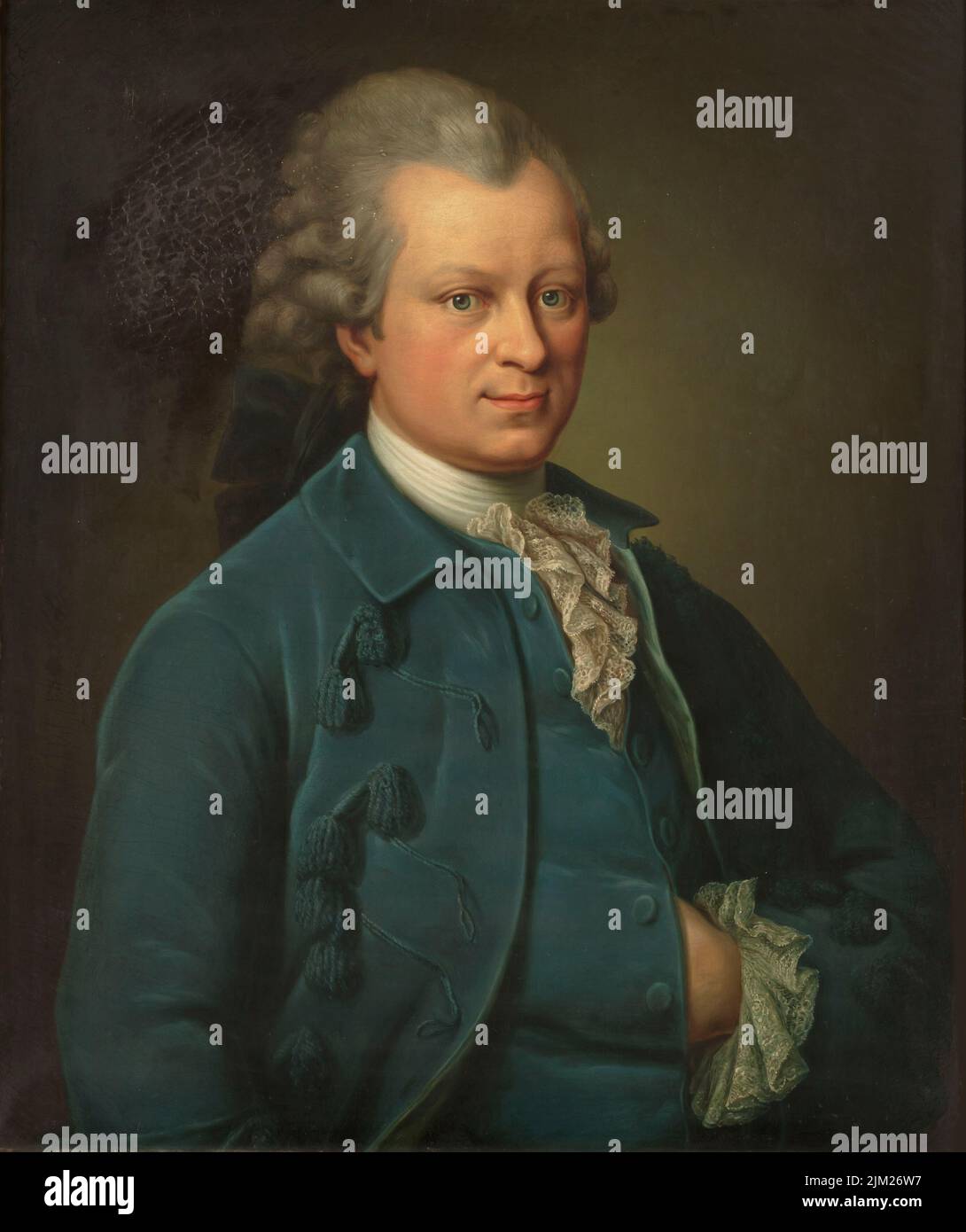 Porträt von Gotthold Ephraim Lessing (1729-1781). Museum: PRIVATE SAMMLUNG. Autor: ANONYM. Stockfoto