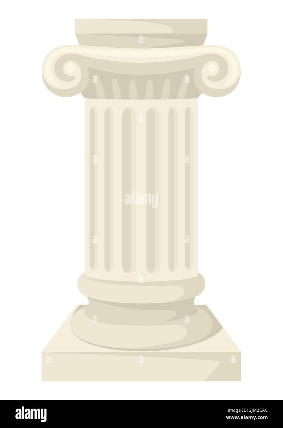 Illustration der antiken griechischen Spalte. Traditionelles antikes Symbol. Bild für Dekoration und Design. Stock Vektor