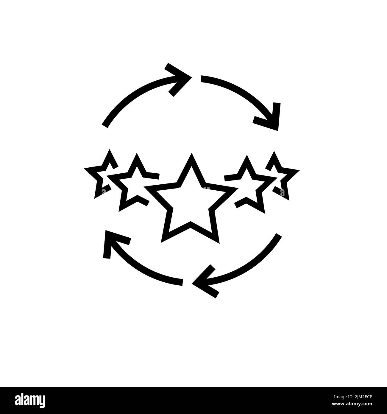 Fünf-Sterne-Vektor-Symbol flaches Design für Website, Symbol, Logo, Zeichen, Handy, App-UI Stock Vektor