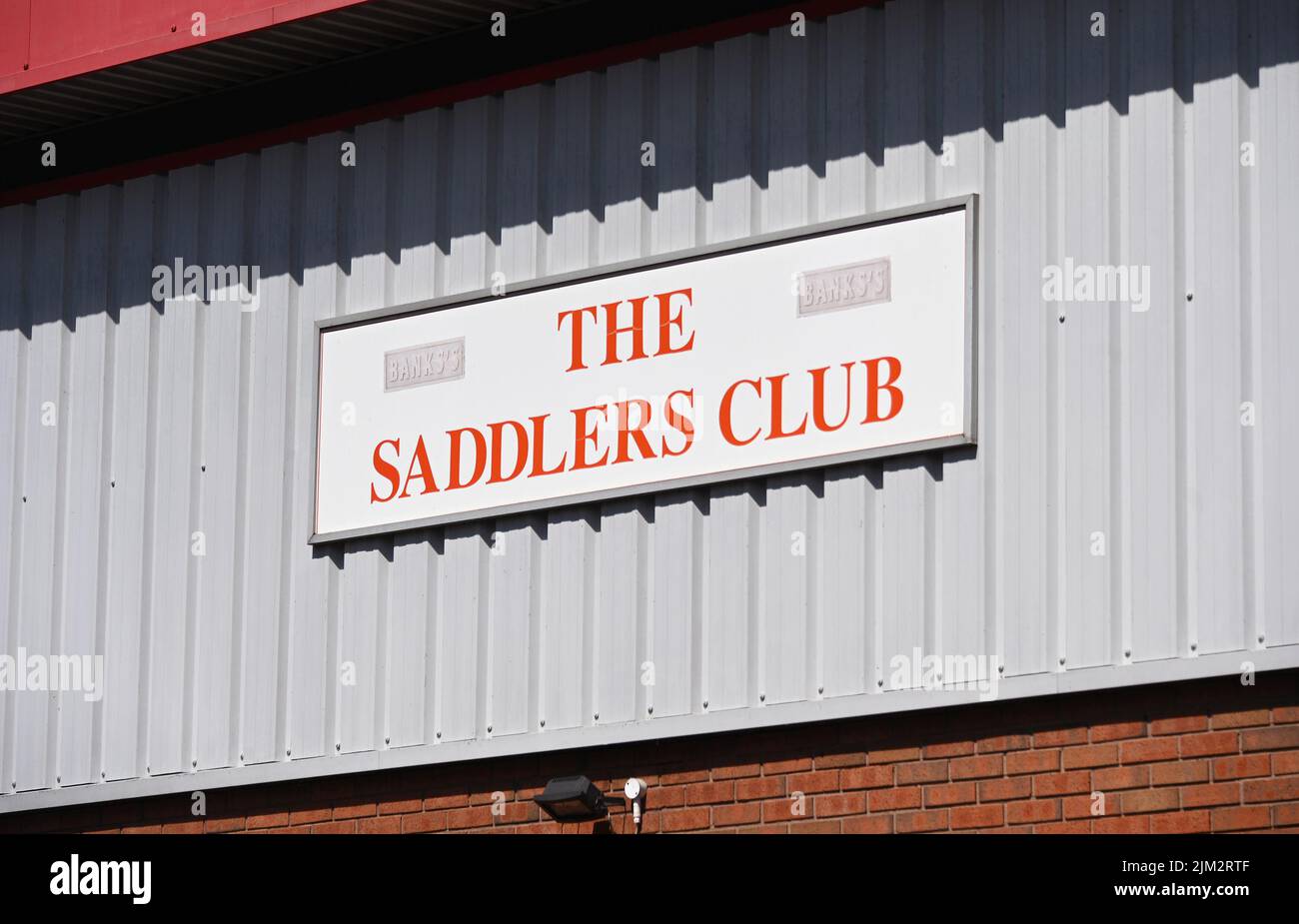 Der Saddlers Club im Bescot Pundland Stadium. Walsall Football Club. Walsall, West Midlands, England, Vereinigtes Königreich, Europa. Stockfoto